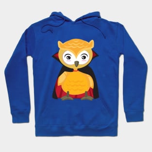 Cute Owl Halloween in Vampire Costume Gift Hoodie